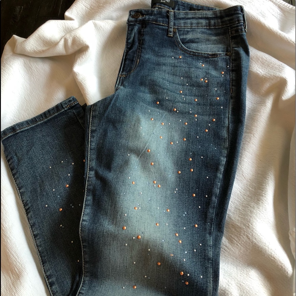 Nine West Bling Jeans Sz 12